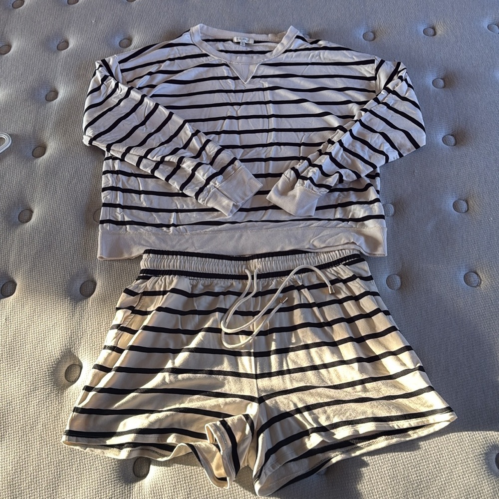 Z Supply - Dax Striped Modal Short Set - Large - Picture 3 of 3